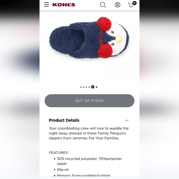 NWT🔥$30 Adorable Penguin Slippers 🎁"House Shoes" Sz Large 9-11 Jammies Family - Picture 5 of 7